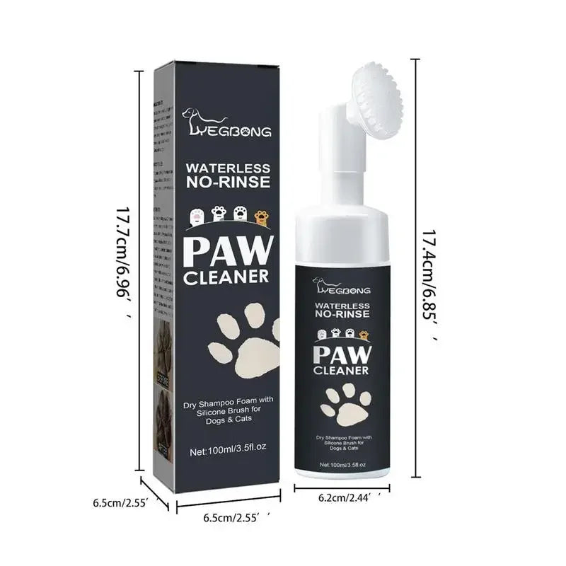 100mlPaw Cleaner Foam Claw Cleaner Waterless Pet Shampoo