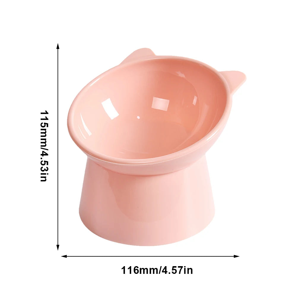 High Foot Tilted Pet Bowl for Flat-Faced Cats and Dogs