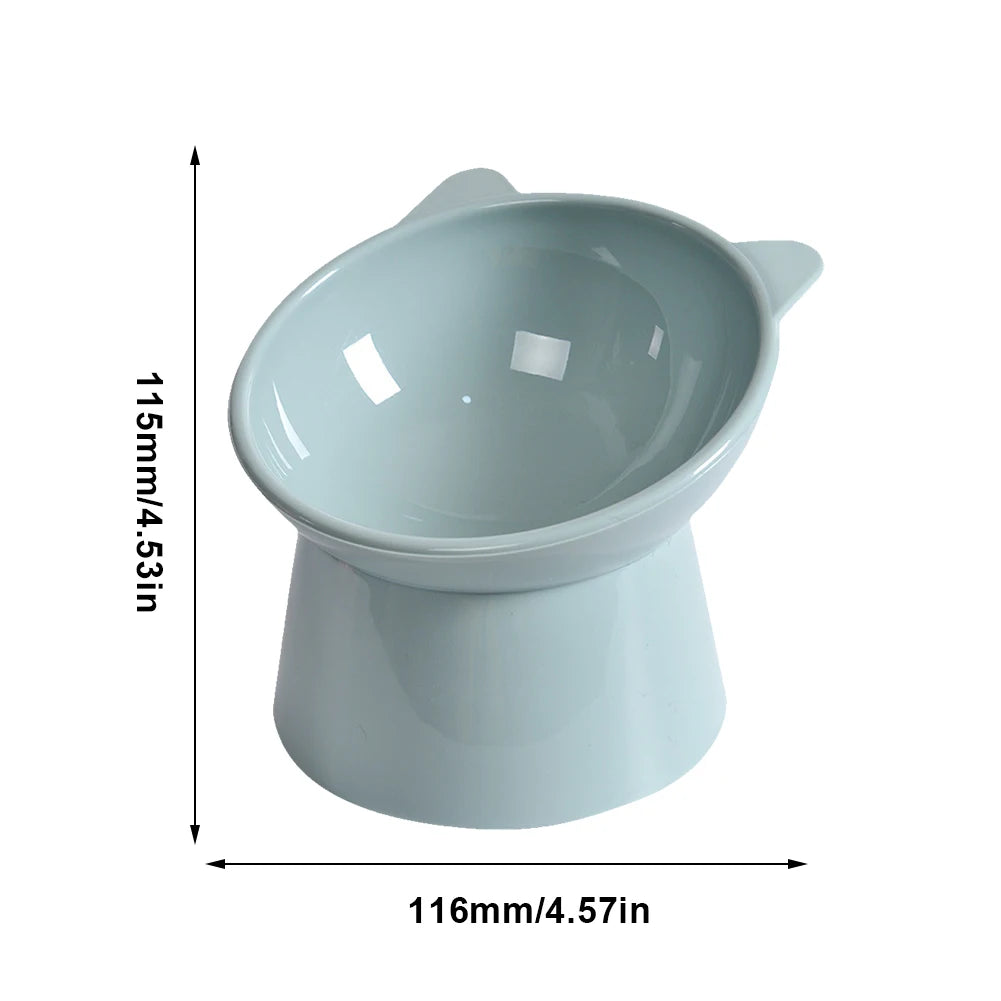 High Foot Tilted Pet Bowl for Flat-Faced Cats and Dogs