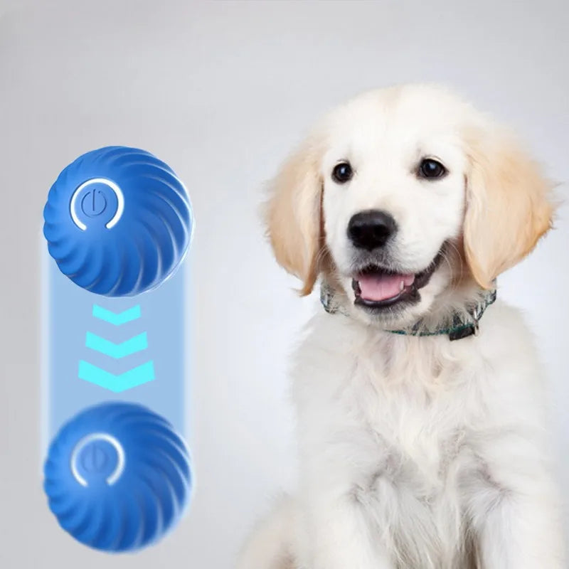 Pet Toy Ball Automatic Moving Dog Toy Ball Smart USB Jumping Rotating Interactive Dog