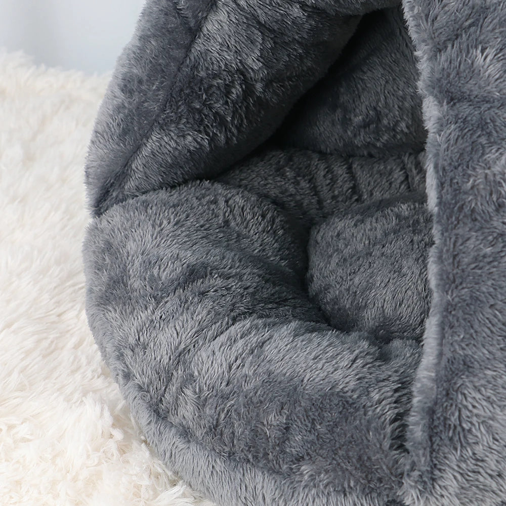 Warm Fleece Cat Bed Soft Kitten Nest Kennel For Small Dogs