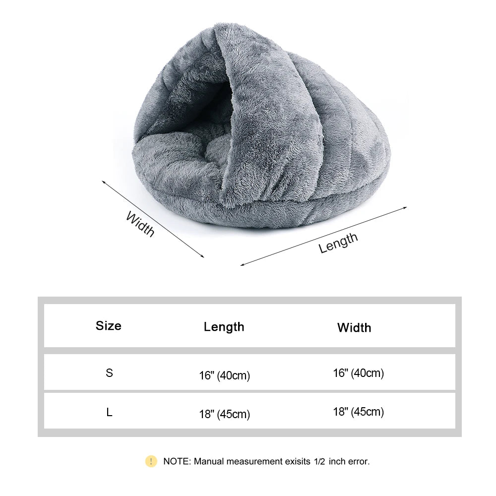 Warm Fleece Cat Bed Soft Kitten Nest Kennel For Small Dogs