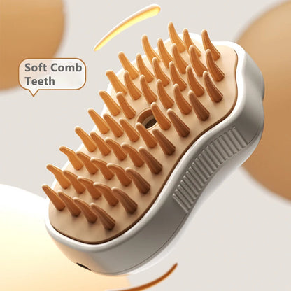 3 in 1 Steamy Pet Dog Brush Cat Steam Brush Electric Spray Cat Hair Brush 