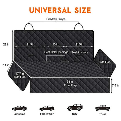 Car Dog Seat Cover for Back Seat Waterproof Rear Pet Seat 