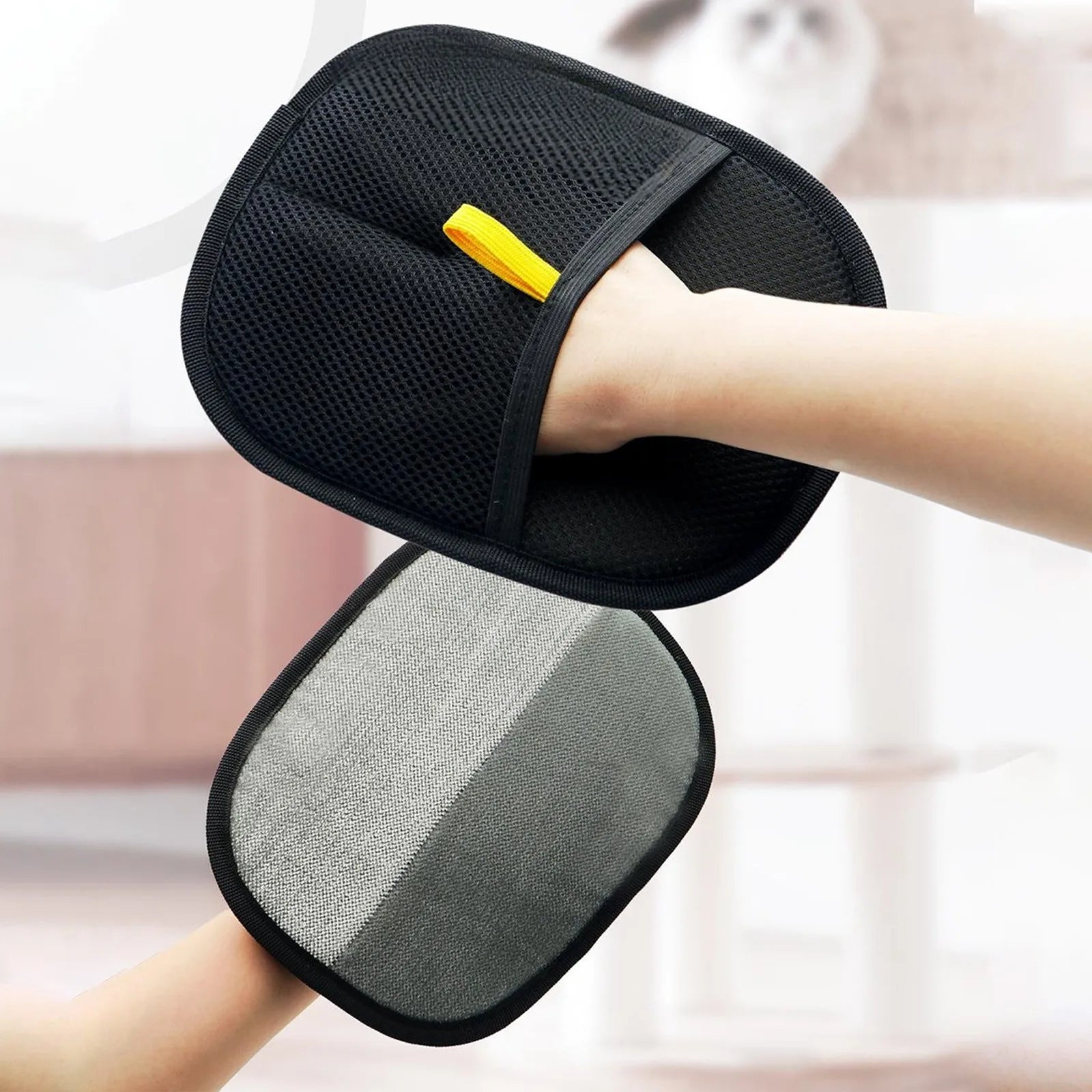Pet Hair Removal Tool Reusable Removal Gloves Double-Sided 