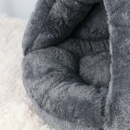 Warm Fleece Cat Bed Soft Kitten Nest Kennel For Small Dogs 