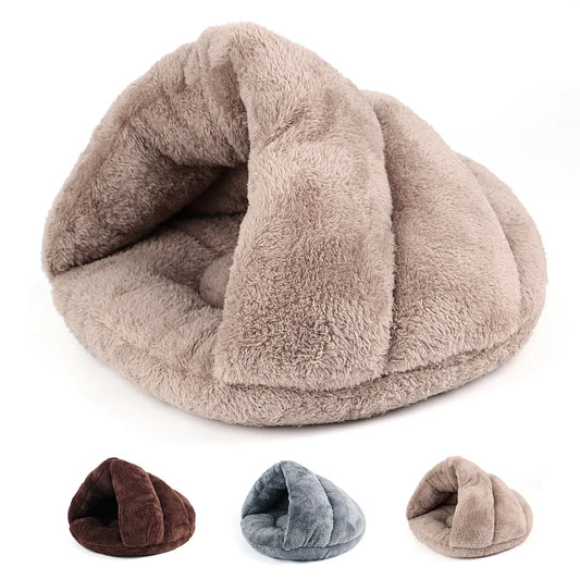 Warm Fleece Cat Bed Soft Kitten Nest Kennel For Small Dogs 