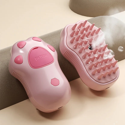 3 in 1 Steamy Pet Dog Brush Cat Steam Brush Electric Spray Cat Hair Brush 